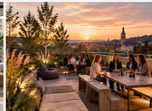 Konzeptvisualisierung einer Dachterrasse